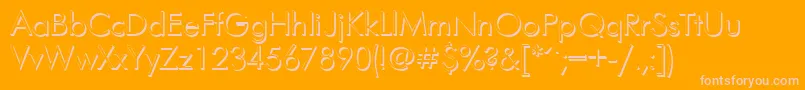 Futurisvolumectt Font – Pink Fonts on Orange Background