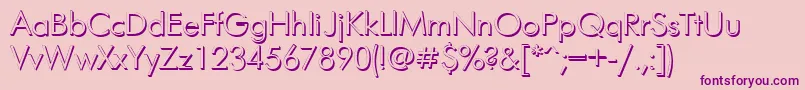 Futurisvolumectt-Schriftart – Violette Schriften auf rosa Hintergrund
