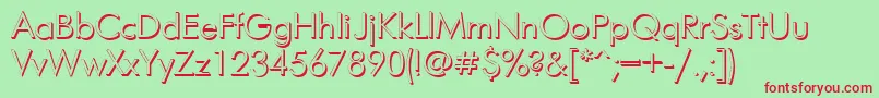 Futurisvolumectt Font – Red Fonts on Green Background