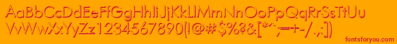 Futurisvolumectt Font – Red Fonts on Orange Background