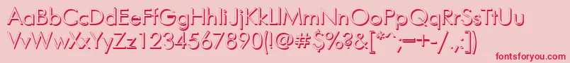 フォントFuturisvolumectt – ピンクの背景に赤い文字