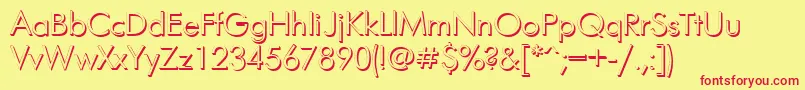 Futurisvolumectt Font – Red Fonts on Yellow Background