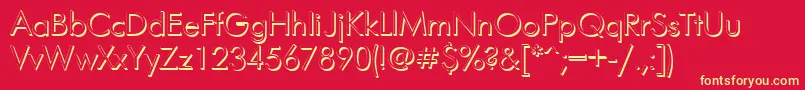 Futurisvolumectt Font – Yellow Fonts on Red Background
