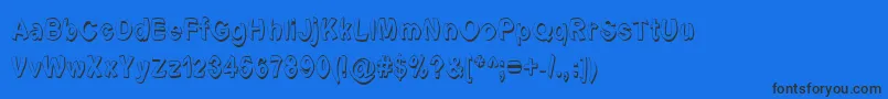 Шрифт Fontformerlyknownasfont – чёрные шрифты на синем фоне
