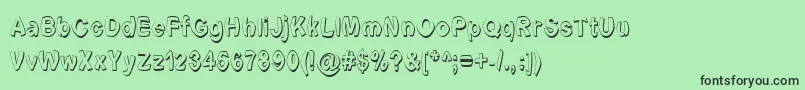 フォントFontformerlyknownasfont – 緑の背景に黒い文字