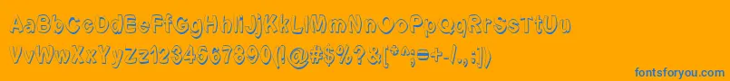 Fontformerlyknownasfont Font – Blue Fonts on Orange Background