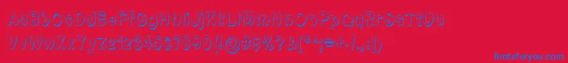 Fontformerlyknownasfont-Schriftart – Blaue Schriften auf rotem Hintergrund