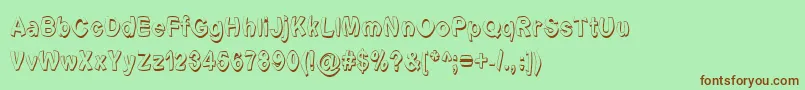 Police Fontformerlyknownasfont – polices brunes sur fond vert