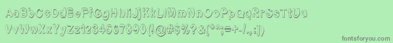 Fonte Fontformerlyknownasfont – fontes cinzas em um fundo verde