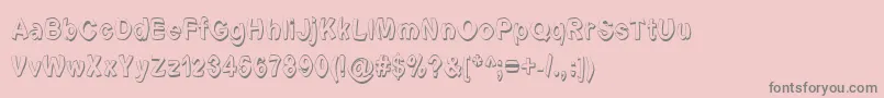 フォントFontformerlyknownasfont – ピンクの背景に灰色の文字