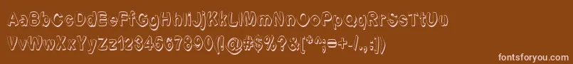 フォントFontformerlyknownasfont – 茶色の背景にピンクのフォント