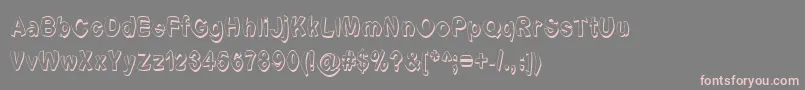 Police Fontformerlyknownasfont – polices roses sur fond gris