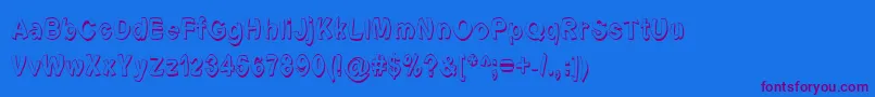 Fonte Fontformerlyknownasfont – fontes roxas em um fundo azul