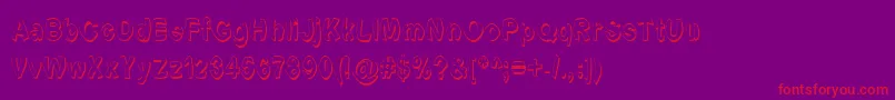 Czcionka Fontformerlyknownasfont – czerwone czcionki na fioletowym tle