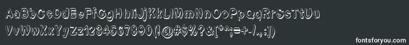 Шрифт Fontformerlyknownasfont – белые шрифты на чёрном фоне