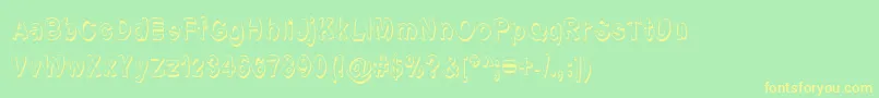 フォントFontformerlyknownasfont – 黄色の文字が緑の背景にあります