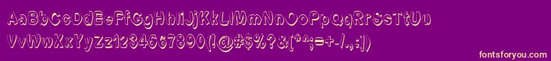 フォントFontformerlyknownasfont – 紫の背景に黄色のフォント