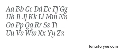 Überblick über die Schriftart TangerserifnarrowItalic