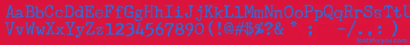 UnderwoodChampion Font – Blue Fonts on Red Background