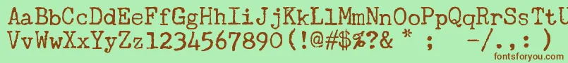 UnderwoodChampion Font – Brown Fonts on Green Background