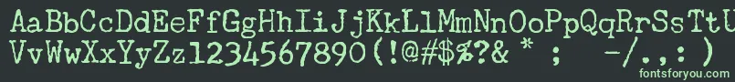 UnderwoodChampion-fontti – vihreät fontit mustalla taustalla