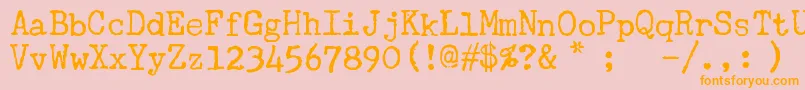 UnderwoodChampion Font – Orange Fonts on Pink Background