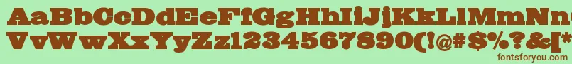 Bigmummy Font – Brown Fonts on Green Background