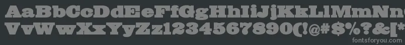 Bigmummy Font – Gray Fonts on Black Background