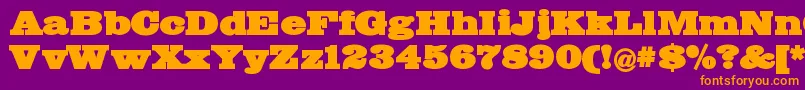 Bigmummy Font – Orange Fonts on Purple Background