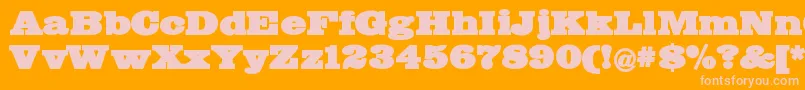 Bigmummy Font – Pink Fonts on Orange Background
