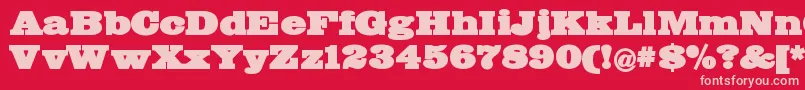 Bigmummy Font – Pink Fonts on Red Background