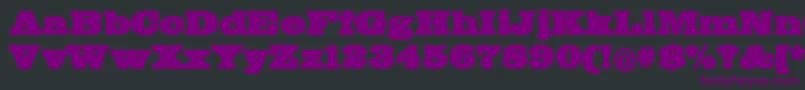 Шрифт Bigmummy – фиолетовые шрифты на чёрном фоне