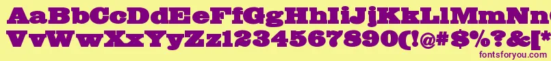 Bigmummy Font – Purple Fonts on Yellow Background