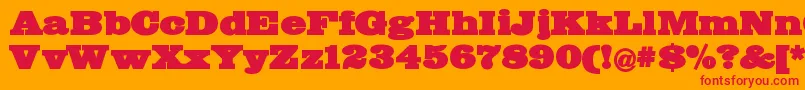 Bigmummy Font – Red Fonts on Orange Background