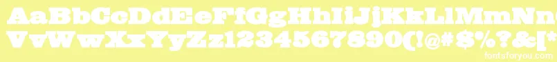 Bigmummy Font – White Fonts on Yellow Background