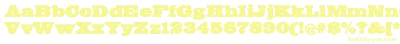 Czcionka Bigmummy – żółte czcionki