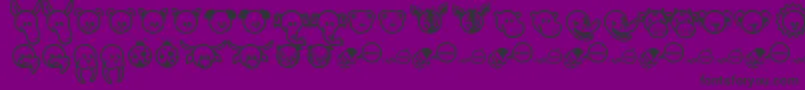 Garanima Font – Black Fonts on Purple Background