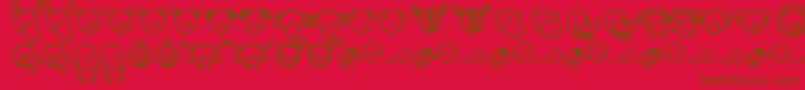 Garanima Font – Brown Fonts on Red Background