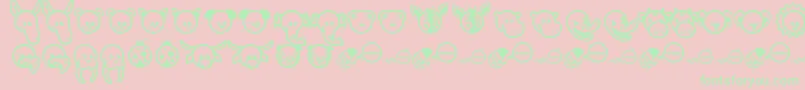 Garanima Font – Green Fonts on Pink Background