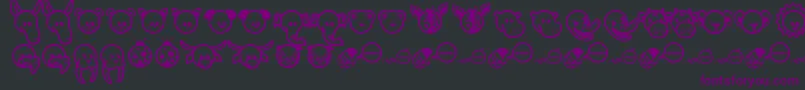 Garanima Font – Purple Fonts on Black Background