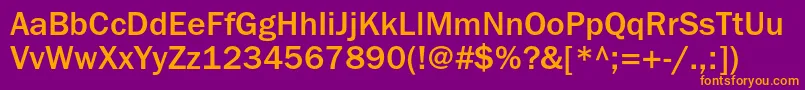 Franklingothicmediumc Font – Orange Fonts on Purple Background