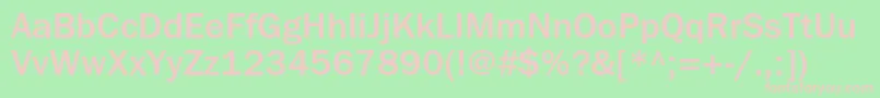 Franklingothicmediumc Font – Pink Fonts on Green Background