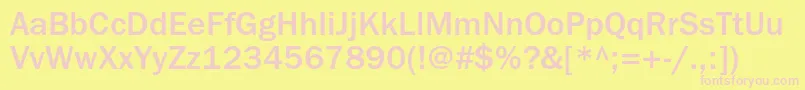 Franklingothicmediumc Font – Pink Fonts on Yellow Background