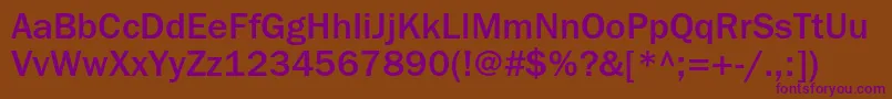 Franklingothicmediumc Font – Purple Fonts on Brown Background
