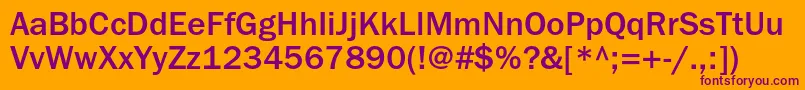 Franklingothicmediumc Font – Purple Fonts on Orange Background