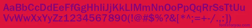 Franklingothicmediumc Font – Purple Fonts on Red Background
