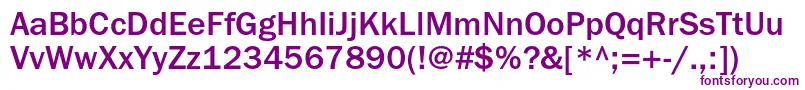 Franklingothicmediumc Font – Purple Fonts on White Background