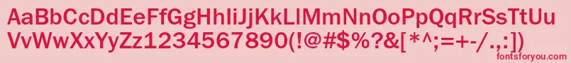 Franklingothicmediumc Font – Red Fonts on Pink Background