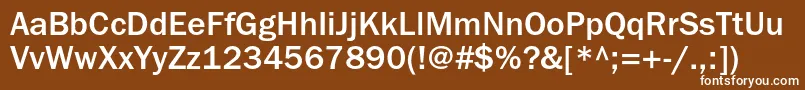 Franklingothicmediumc Font – White Fonts on Brown Background