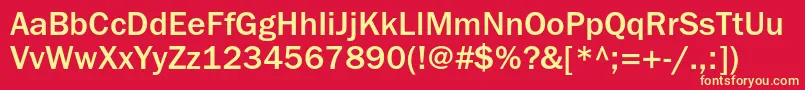 Franklingothicmediumc Font – Yellow Fonts on Red Background